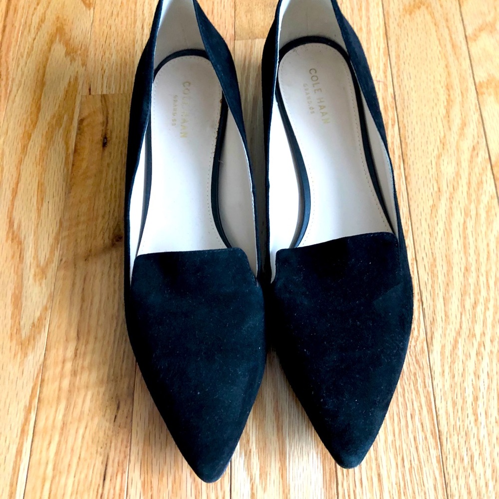 Cole haan black suede shoes
